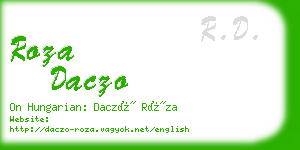 roza daczo business card